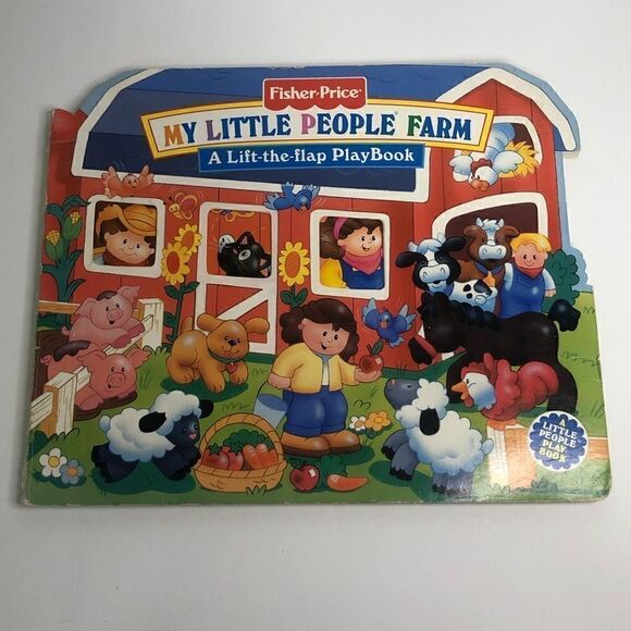 fisher price my little people farm a lift the flap play book cardboard as is - Picture 1 of 11